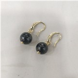 kkss250831920  黑美人圆珠耳钩  尺寸：珠子大小约9mm，克重约4g