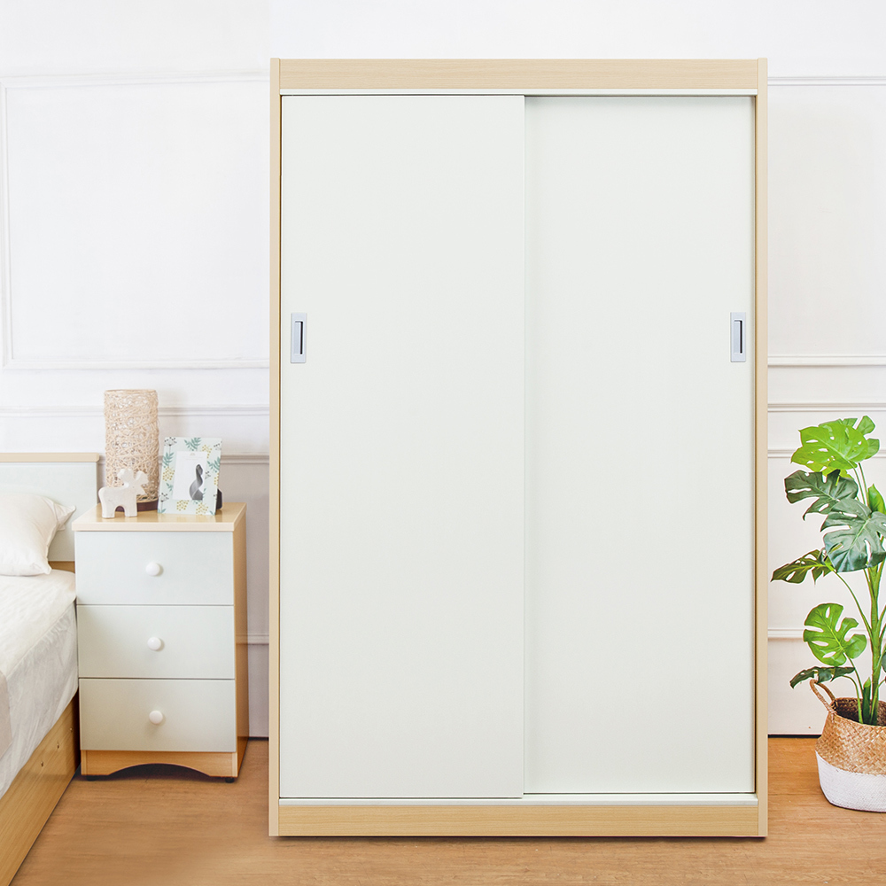 南亞塑鋼-4.2尺拉門/推門塑鋼衣櫃