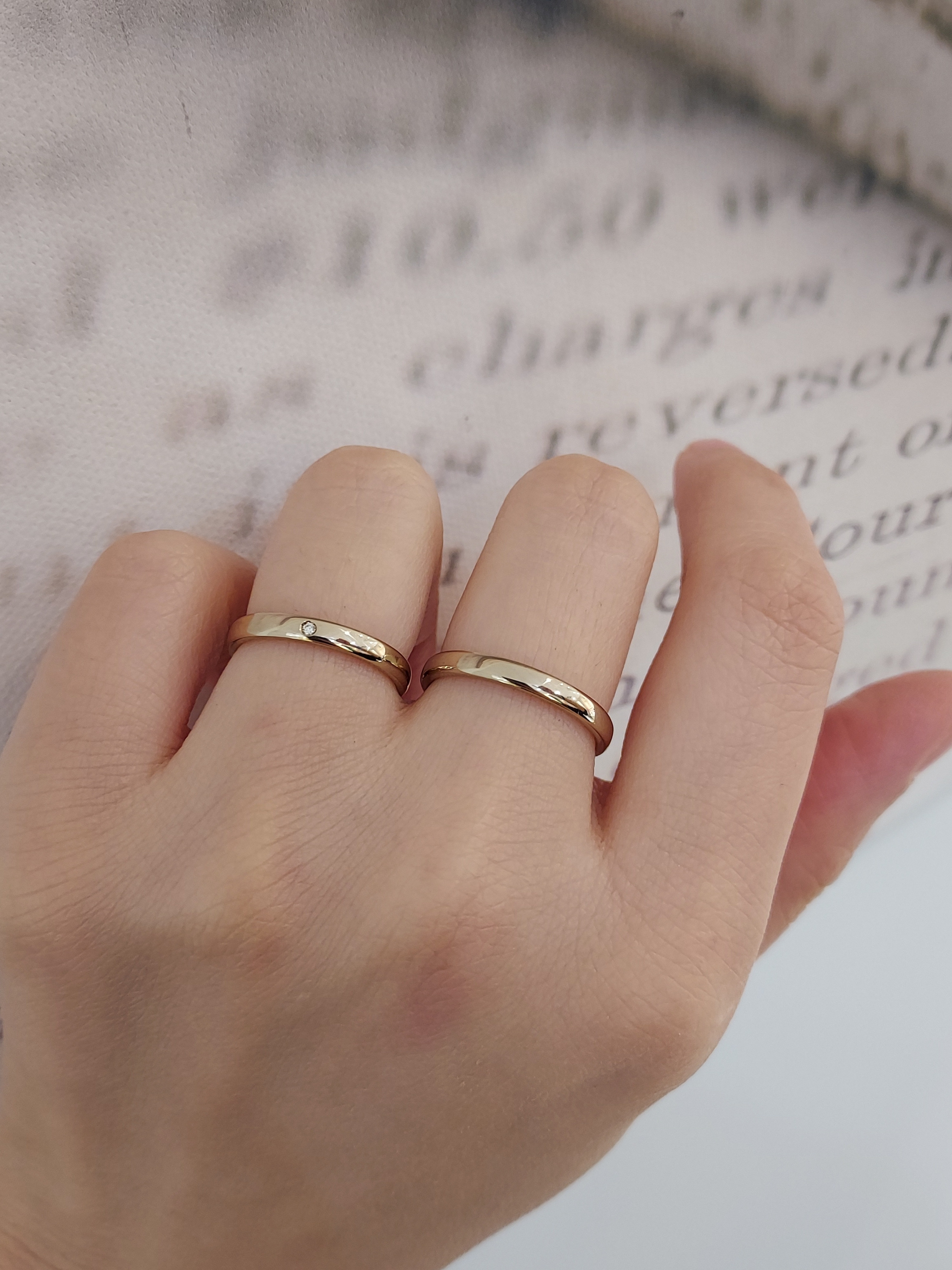 Honey B - Marron 18K蜜糖金天然鑽石戒指