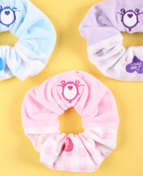 【代購】DAISO Care Bears 大腸髮圈 髮圈 髮飾 綁頭髮 熊熊 粉 藍