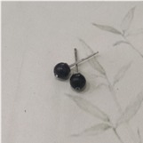 kkss240923930   老油紫圆珠耳钉4mm  尺寸：珠子大小约4mm，克重约0.5g