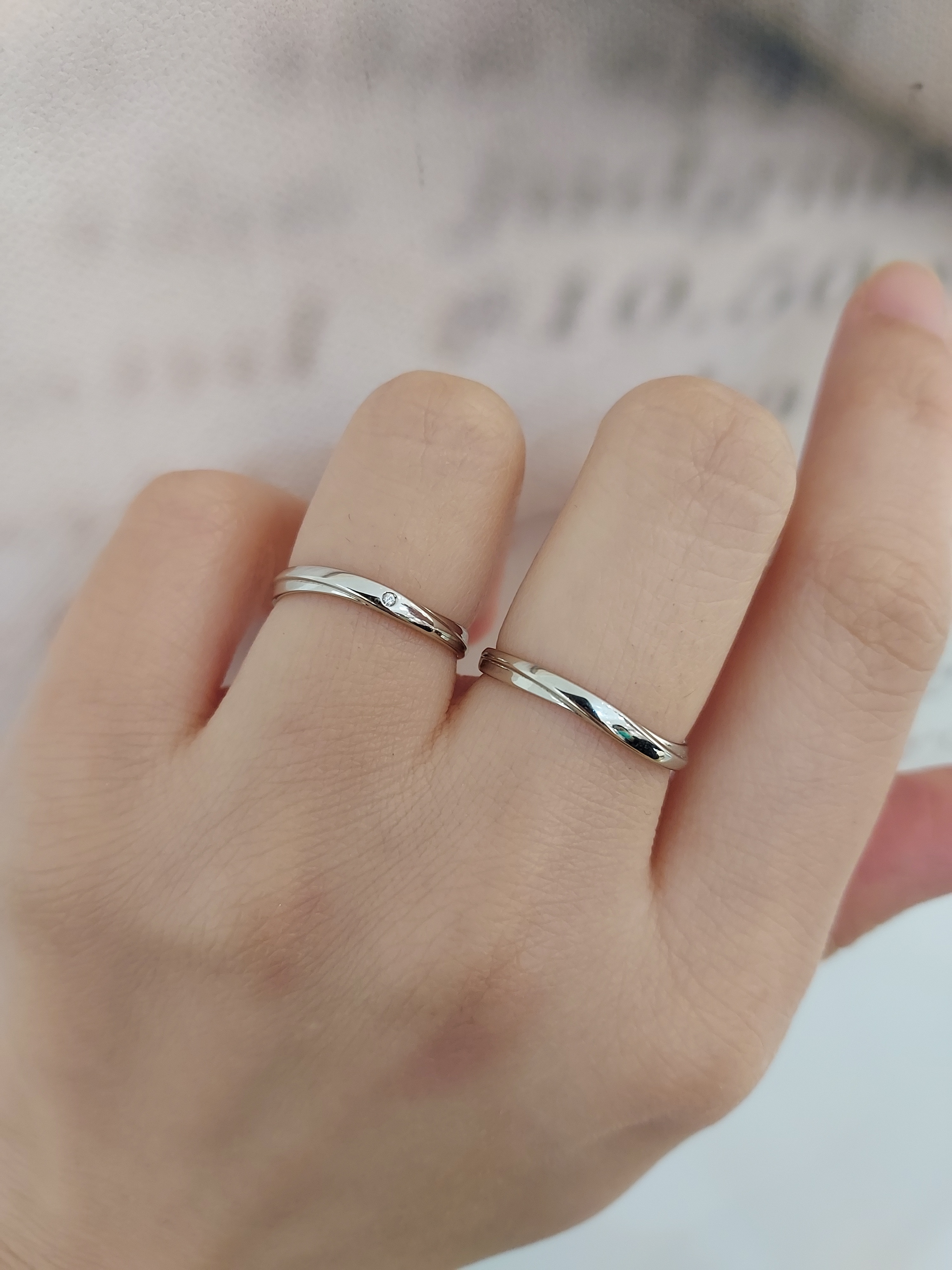 Honey B - Apple PT900鉑金天然鑽石戒指