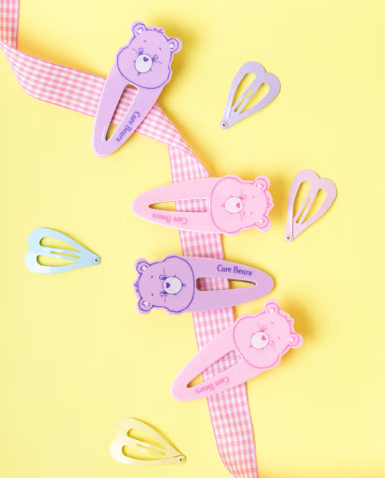 【現貨】DAISO Care Bears 髮夾 三入組 髮飾 夾子 頭髮 熊熊 粉 紫
