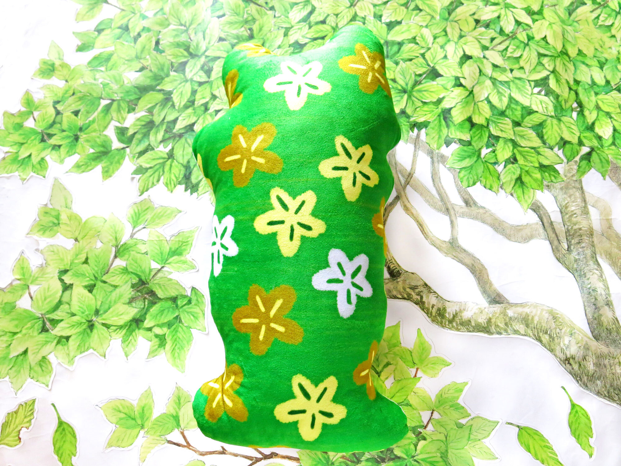 花布農作熊造型抱枕