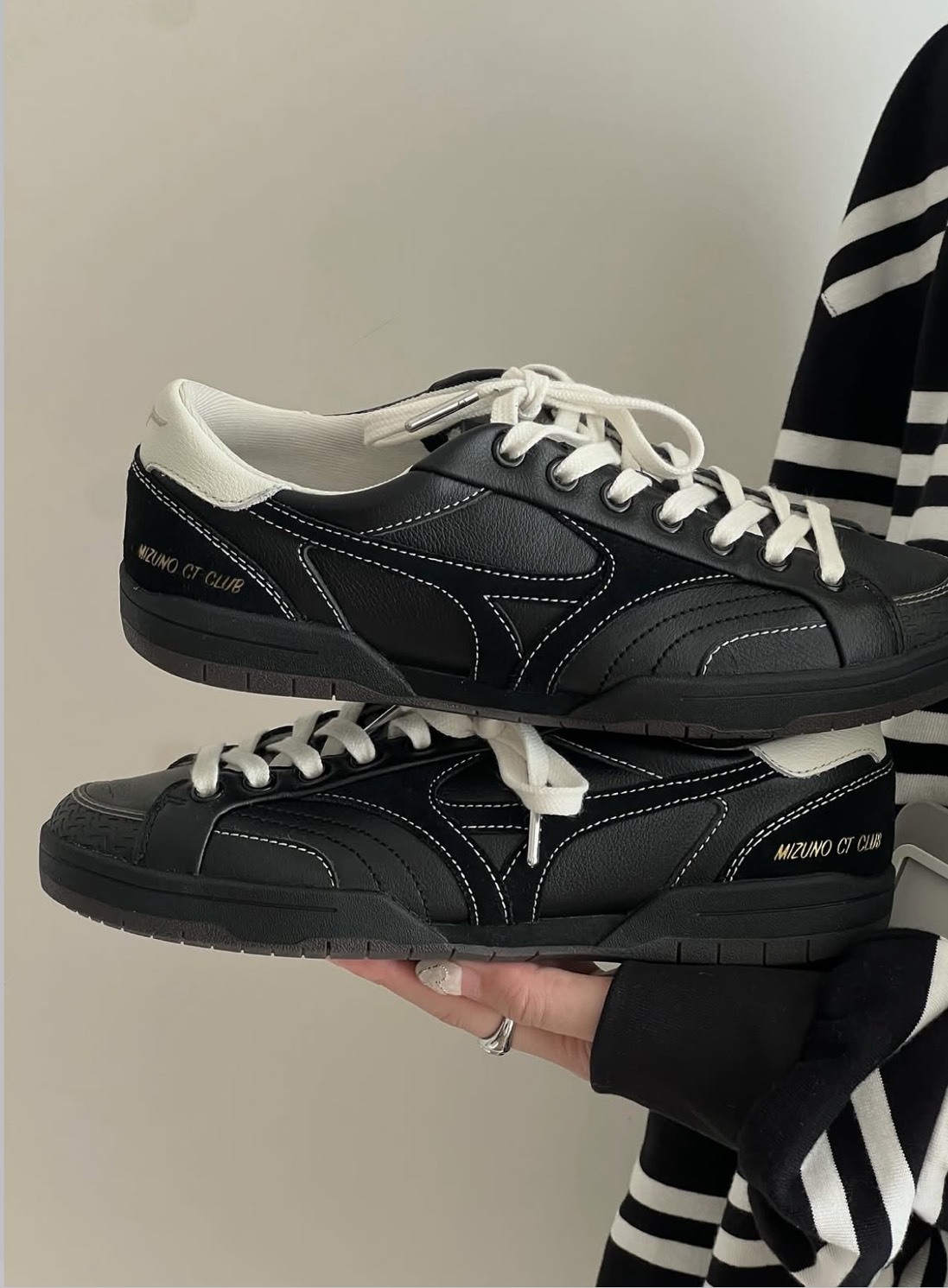 MIZUNO CT CLUB 美津濃 奶油黑