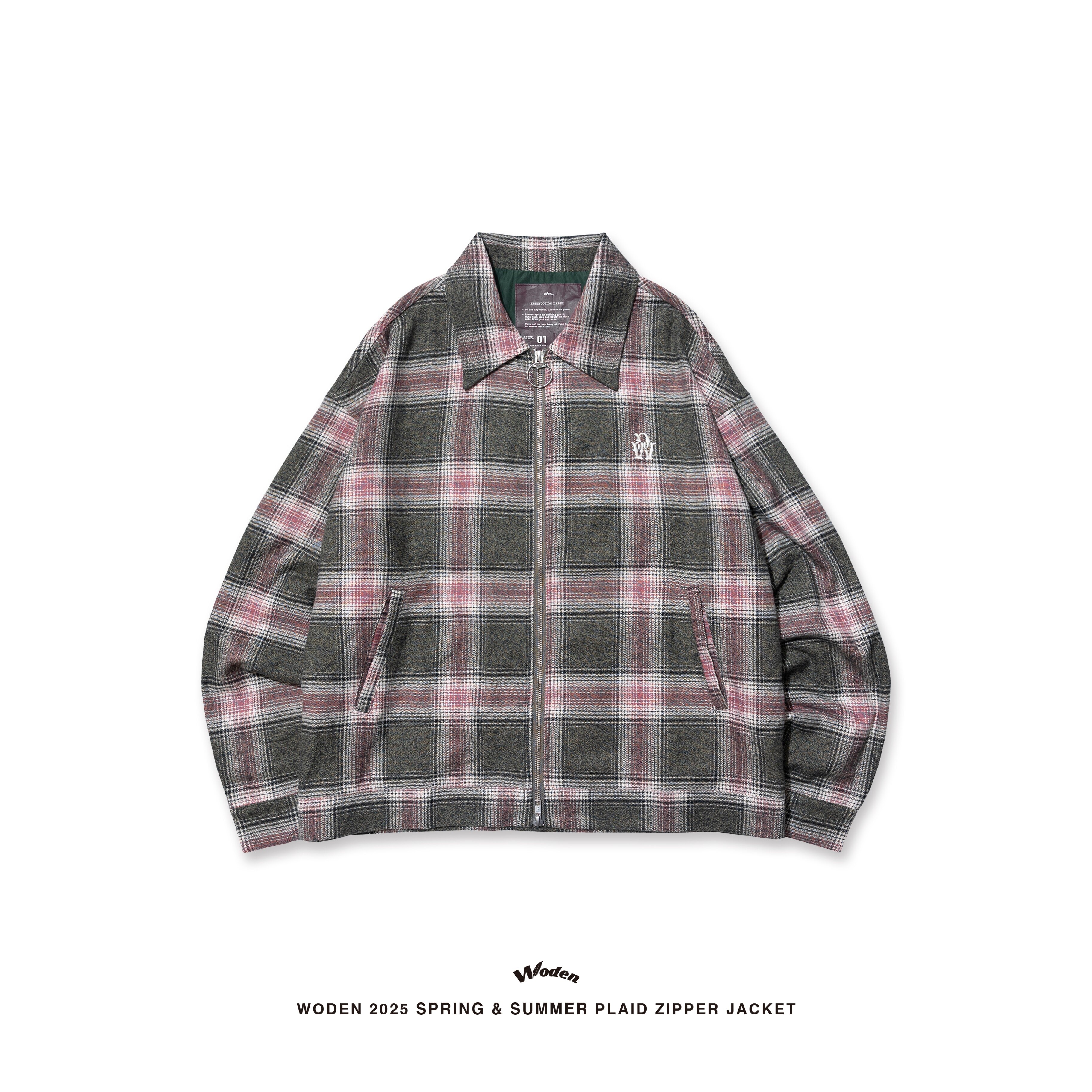【車庫服飾】WODEN Plaid Zipper Jacket