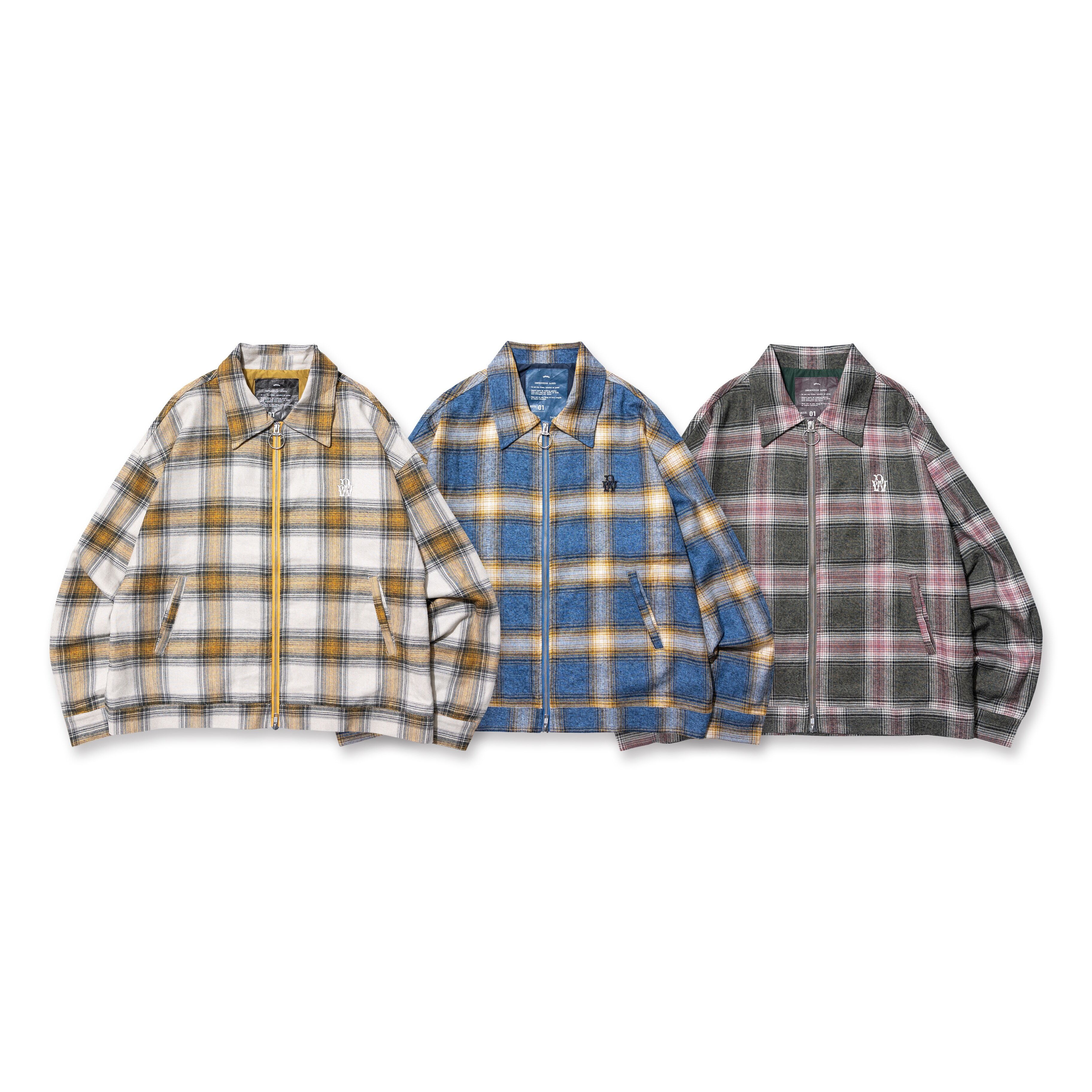 【車庫服飾】WODEN Plaid Zipper Jacket