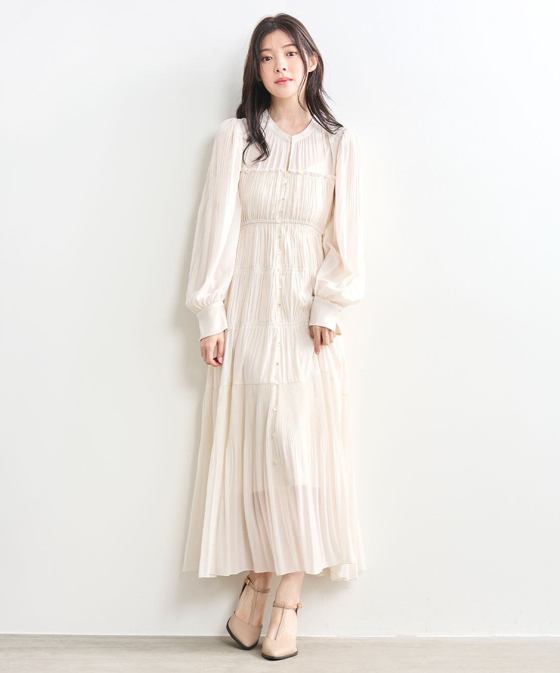 [預購] COCO DEAL 抽繩荷葉層次洋裝