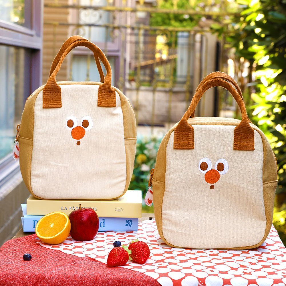 【樂森藥局】HOUSUXI 鬆鬆家族吐司 刺繡保溫餐袋