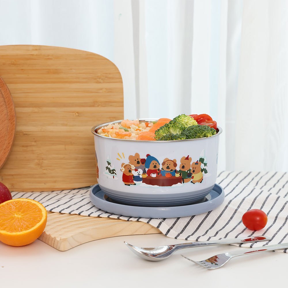 【樂森藥局】HOUSUXI 不鏽鋼雙層隔熱碗 1200ml