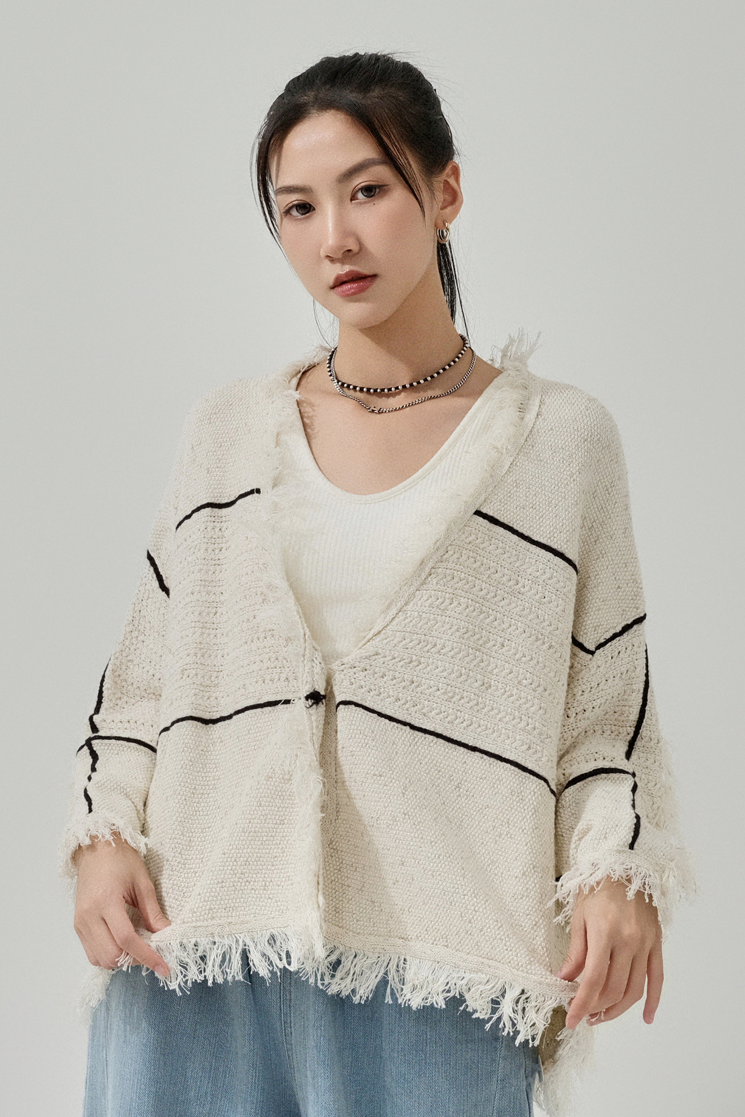 蘇蘇織花間撞邊cardigan（現貨款式）