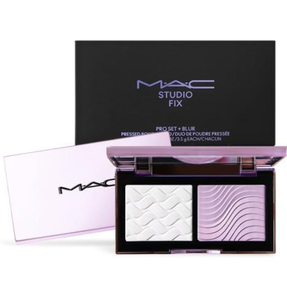 MAC 專業無瑕雙色定妝蜜粉餅 #紫白餅