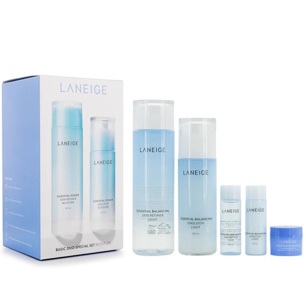 蘭芝 基礎護理系列 清爽水乳套裝（水200ml+25ml/乳液120ml+25ml/面膜 15ml）