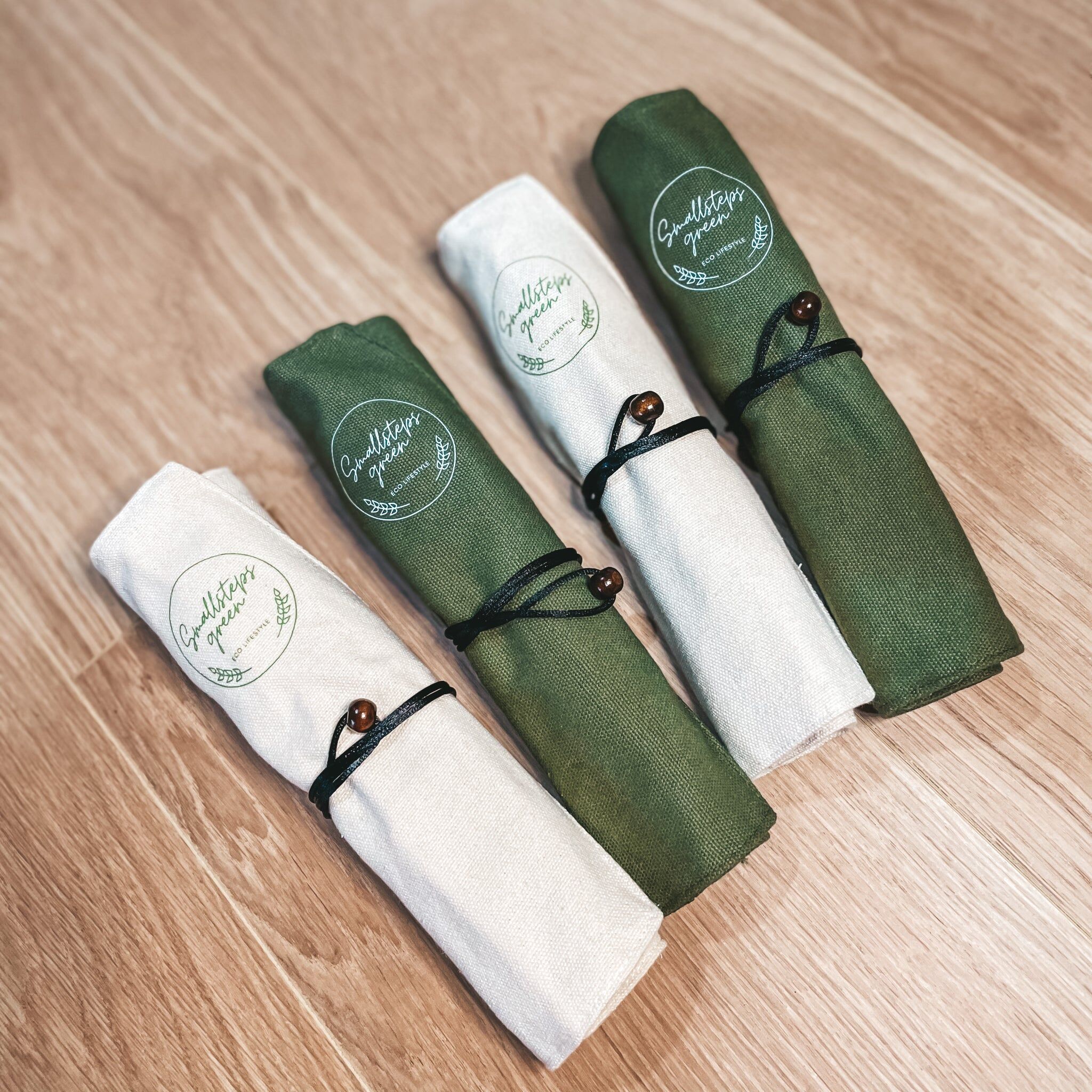 【綠印生活】白色 - 餐具收納袋 | 隨身環保餐具袋