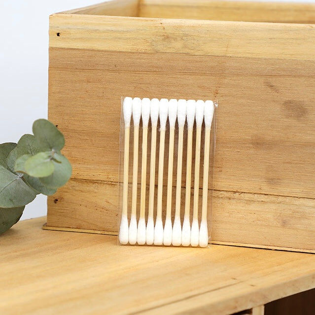 【綠印生活】竹製雙頭棉花棒|10支 旅用組