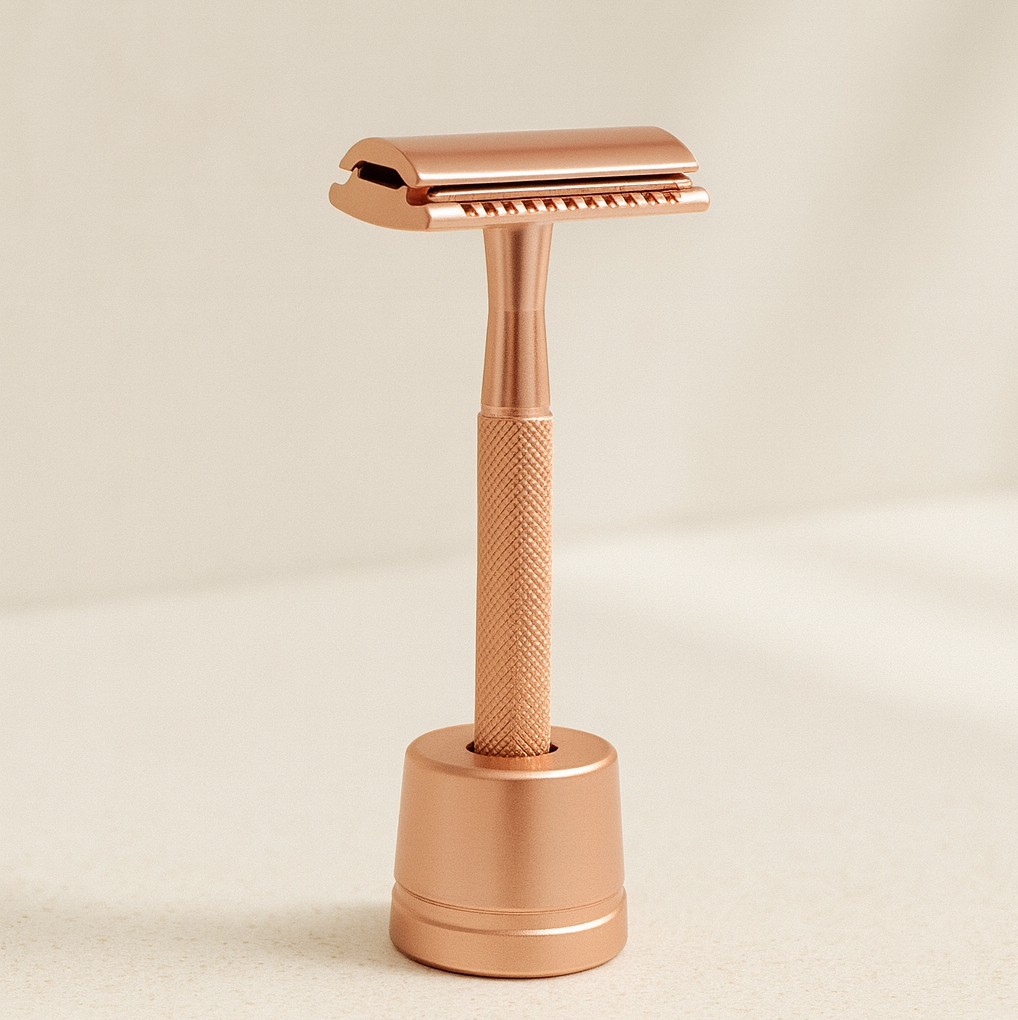 SS - Classic 3-piece Safety Razor Set (Razor + Stand + 10 Blades)
