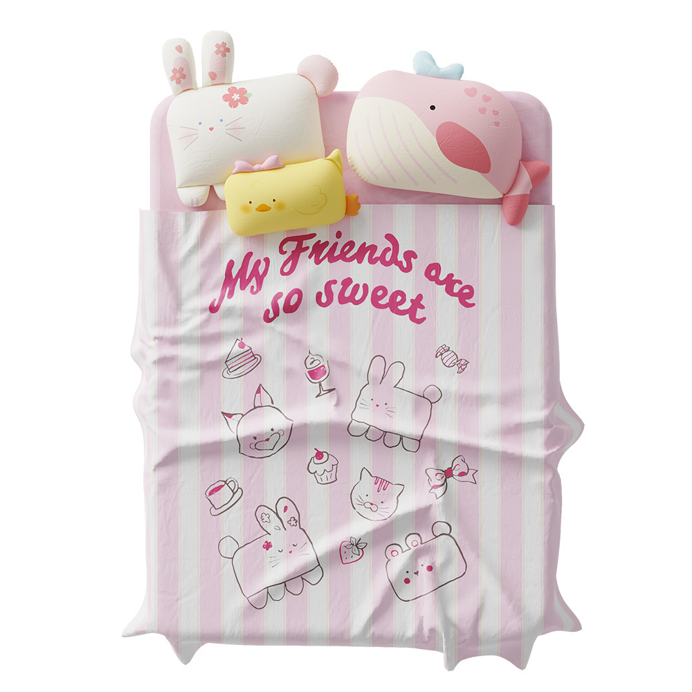 Milo&Gabby美國 Loha Cool 縲縈小童涼被_110x150cm｜夏日好朋友-粉