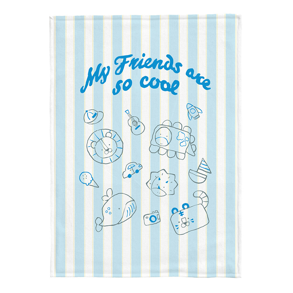 Milo&Gabby美國 Loha Cool 縲縈小童涼被_110x150cm｜夏日好朋友-藍