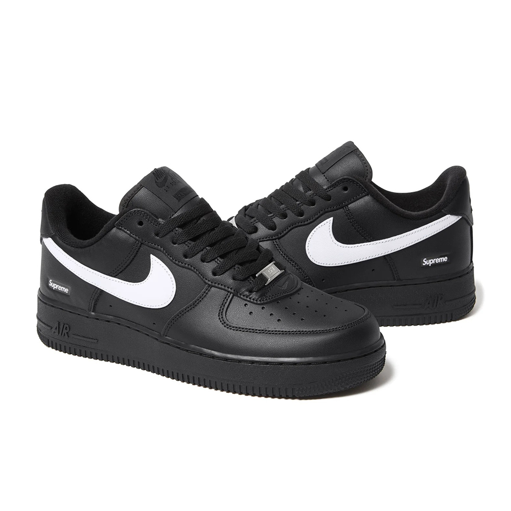 Supreme x Nike Air Force 1 Low SP 黑底白勾 CU9225-002