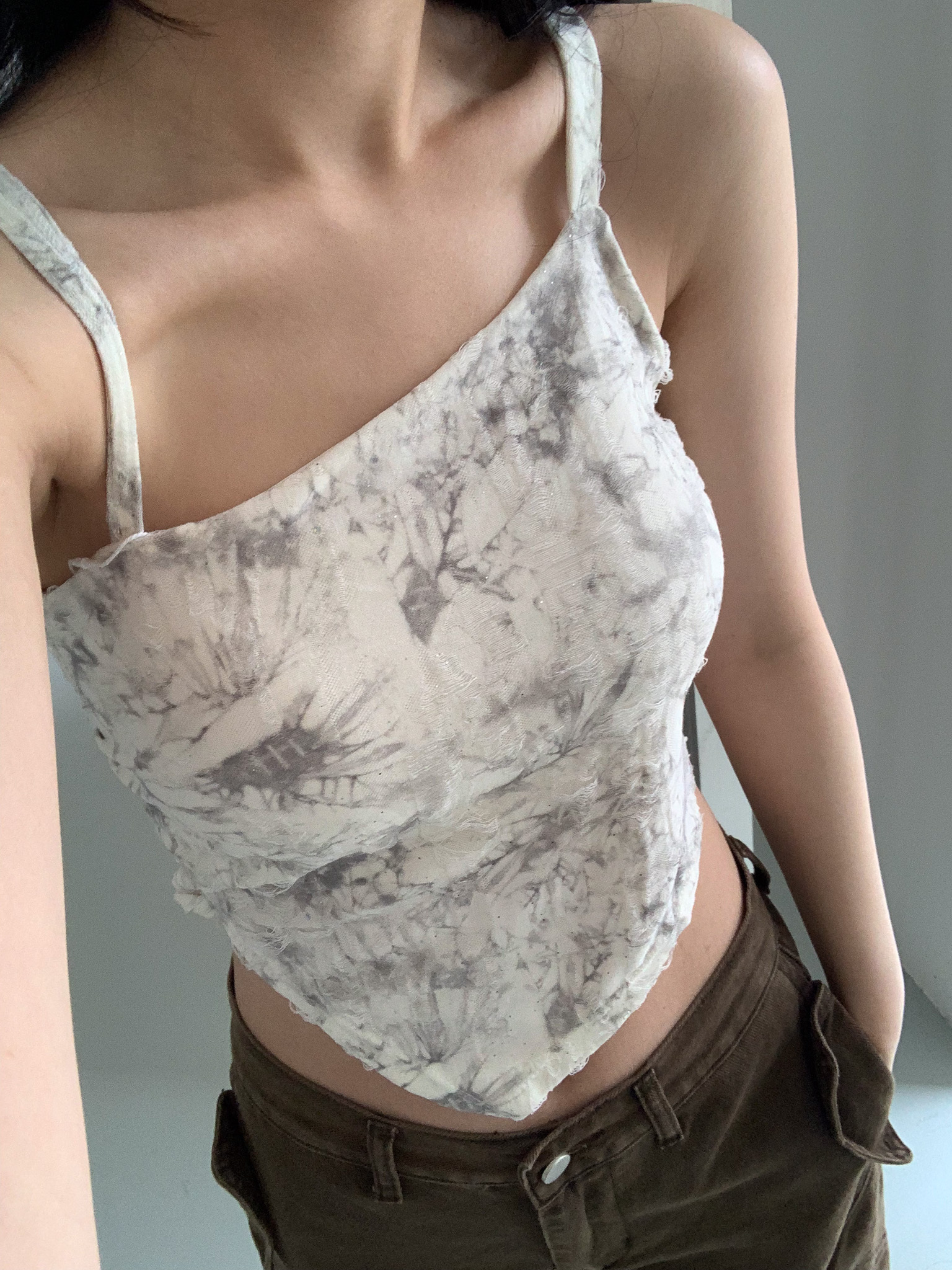 ISA_夏末壓軸 (細節控!)復古做舊不規則吊帶_59030