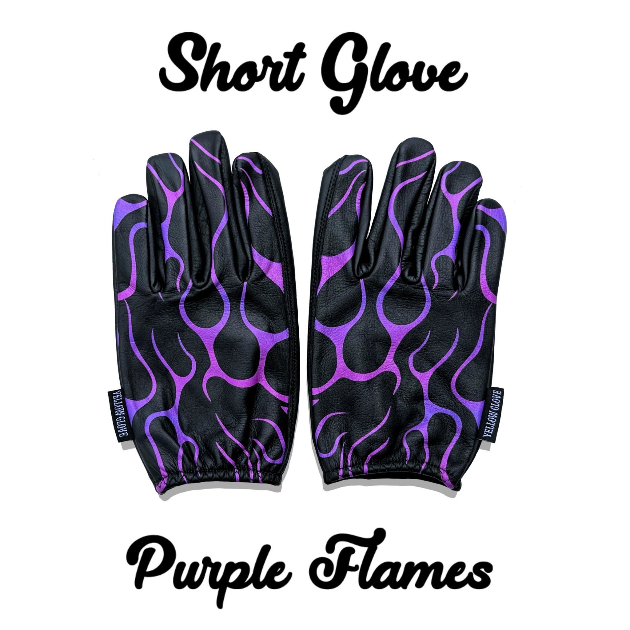 SHORT GLOVE / PURPLE FLAMES