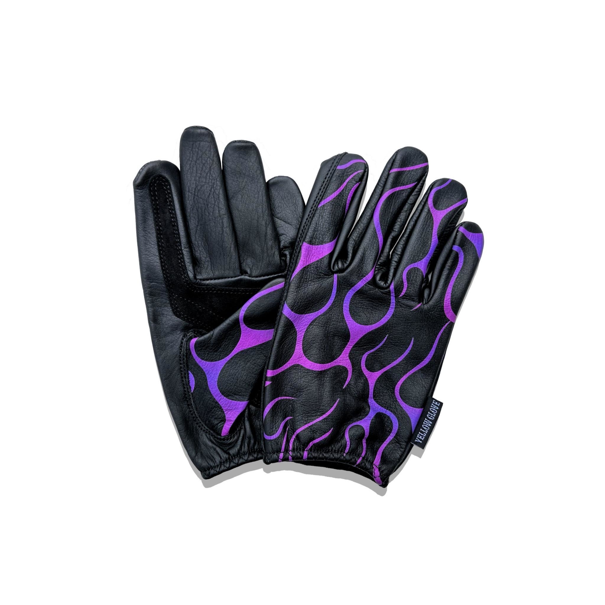 SHORT GLOVE / PURPLE FLAMES