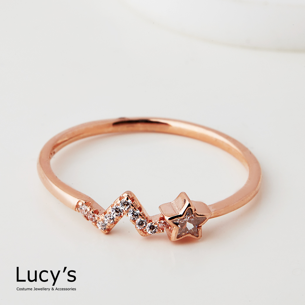 925純銀 流星 戒指 (三色) (124648/124650/124652)