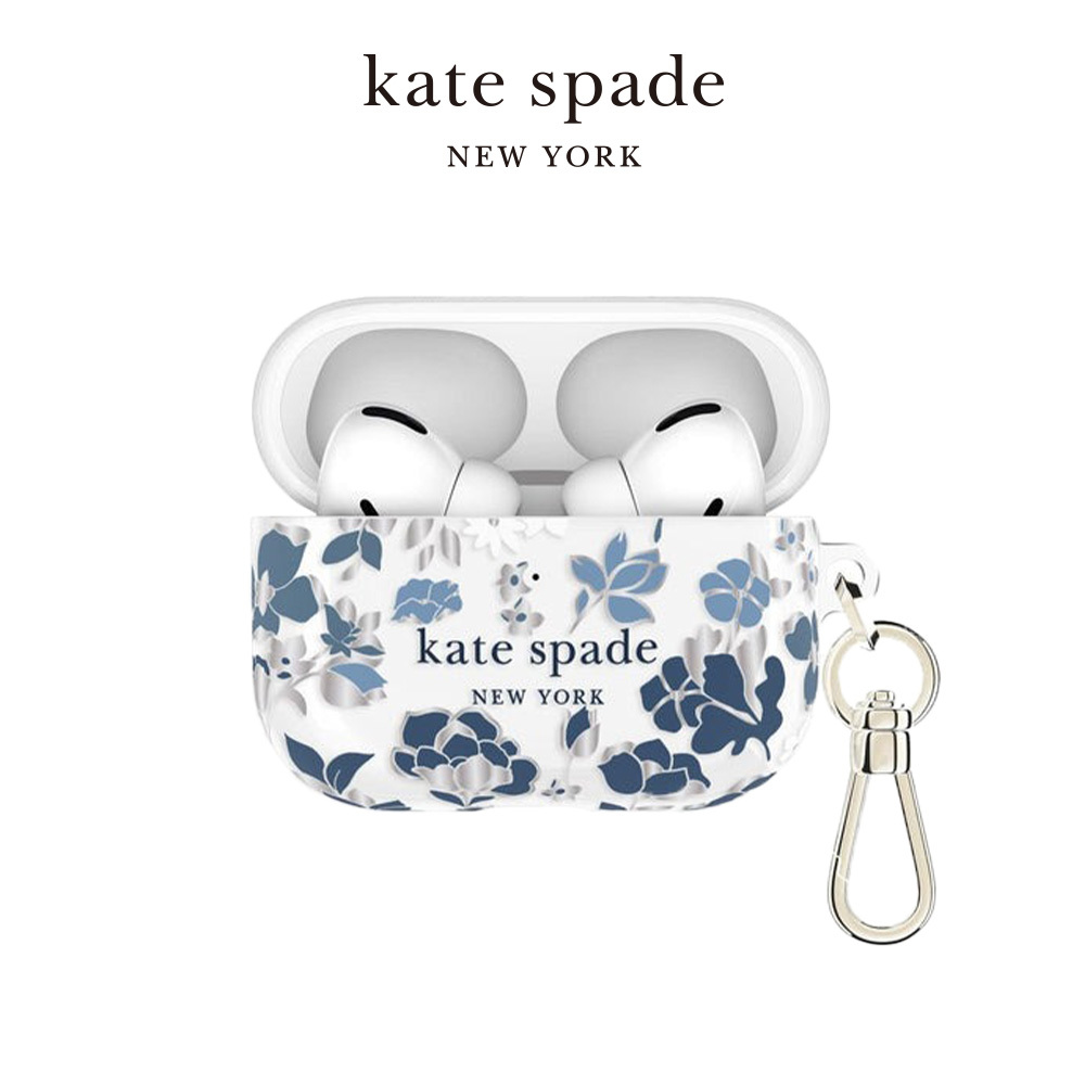 【kate spade】AirPods Pro (第3代) 耳機保護殼套 皇室藍