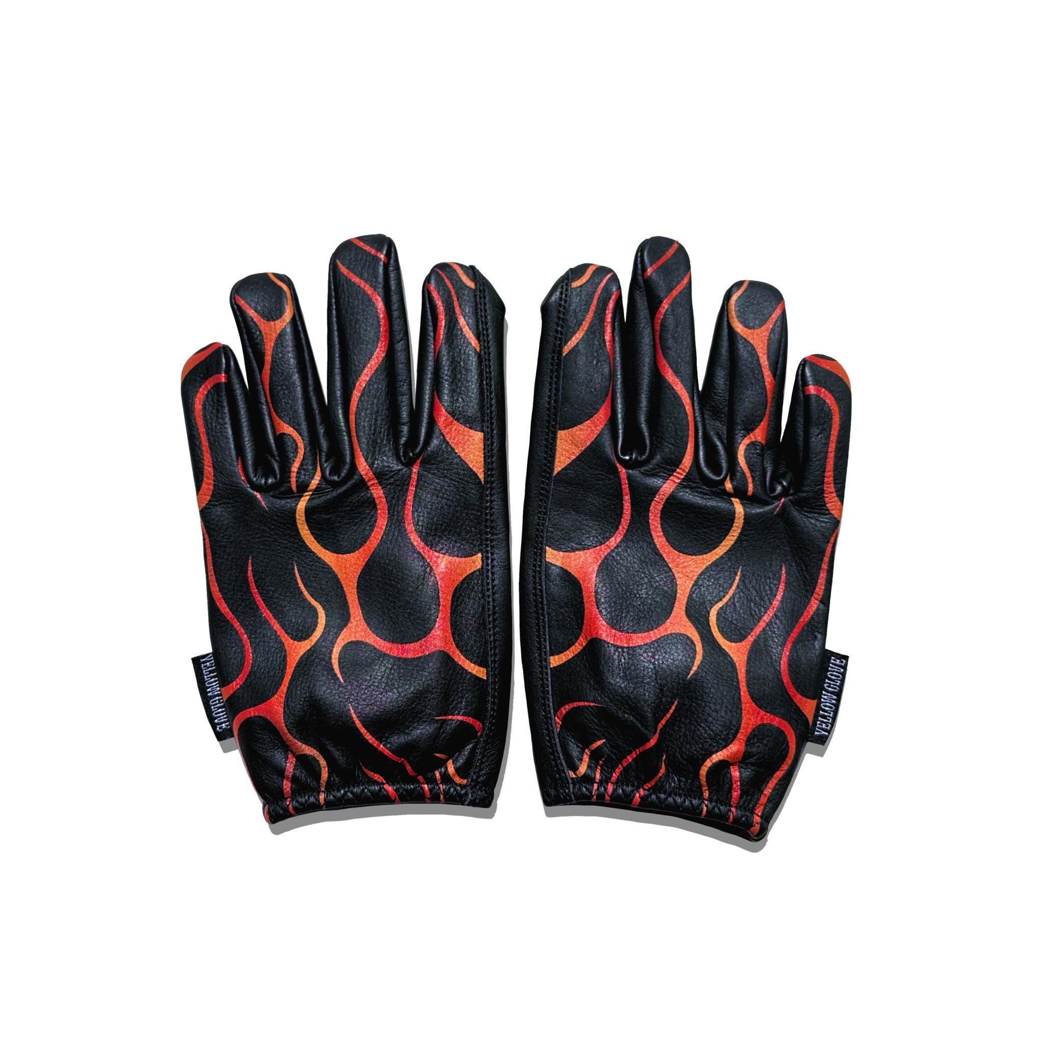 SHORT GLOVE / RED FLAMES