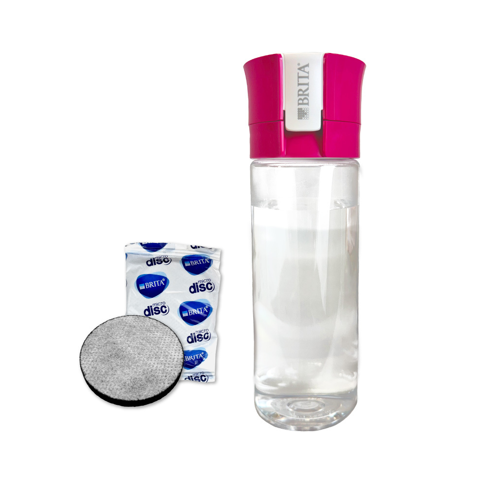 BRITA Fill&Go 隨身濾水瓶0.6L+MicroDisc濾芯片(共1瓶1芯)