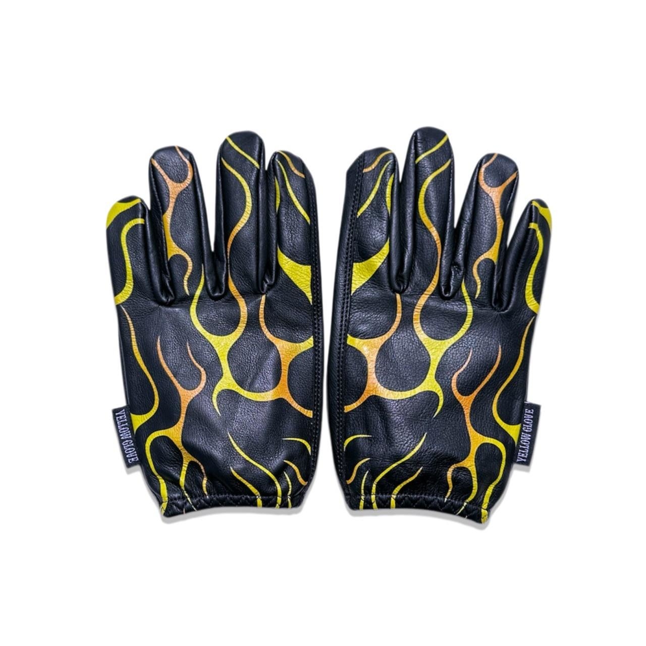 SHORT GLOVE / YELLOW FLAMES