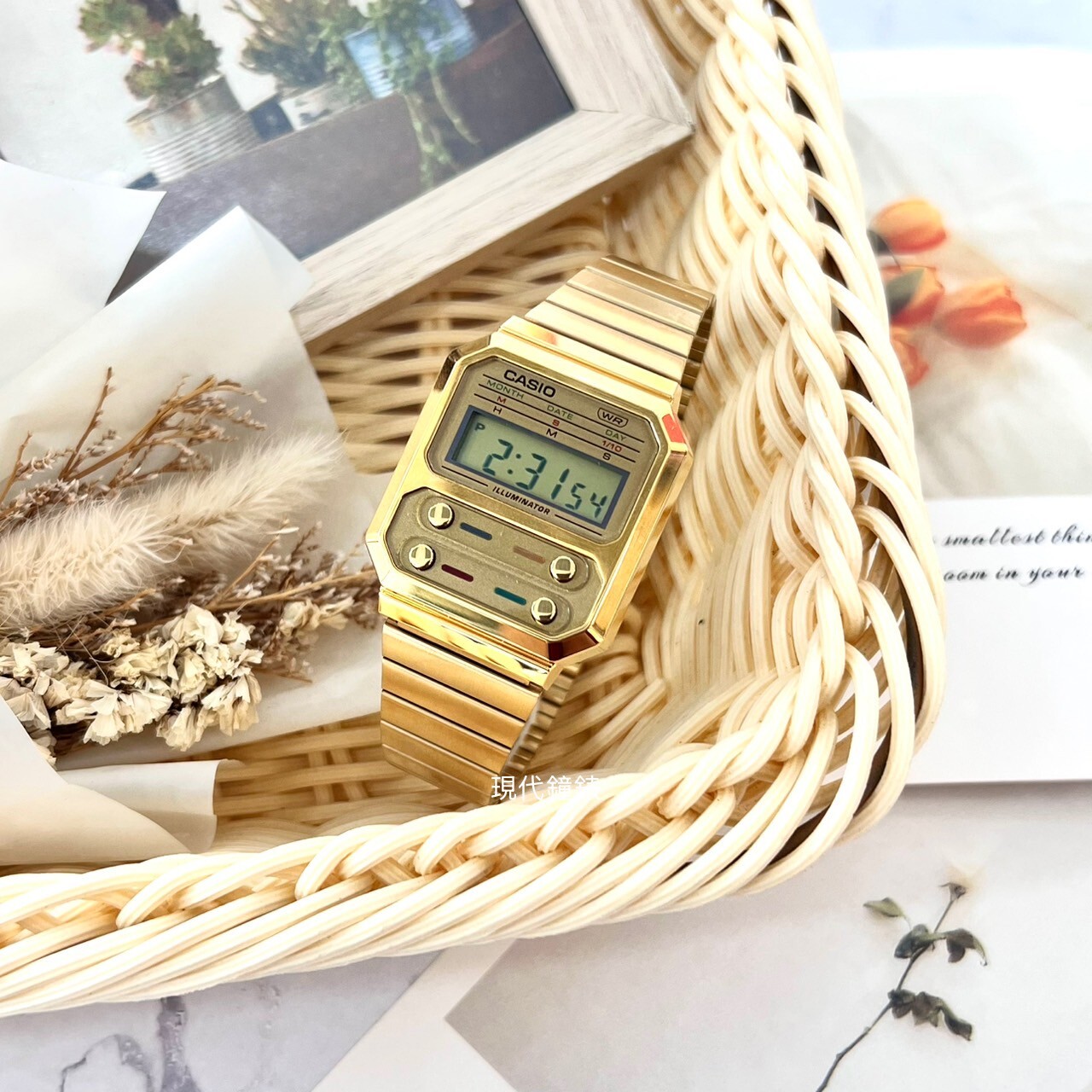 【CASIO&GOTO】 復古電子錶&卡娜赫拉聯名款套組 A100WEG-9A//GL0099B-48-841 32.7mm/37mm 現代鐘錶