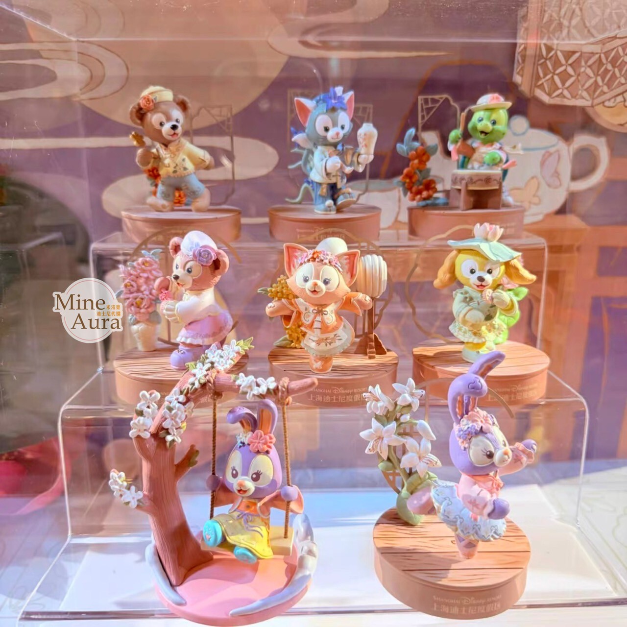 達菲和朋友們 花間綺夢系列 迷你 公仔 擺飾品 盲選盒 盲盒 -上海迪士尼樂園