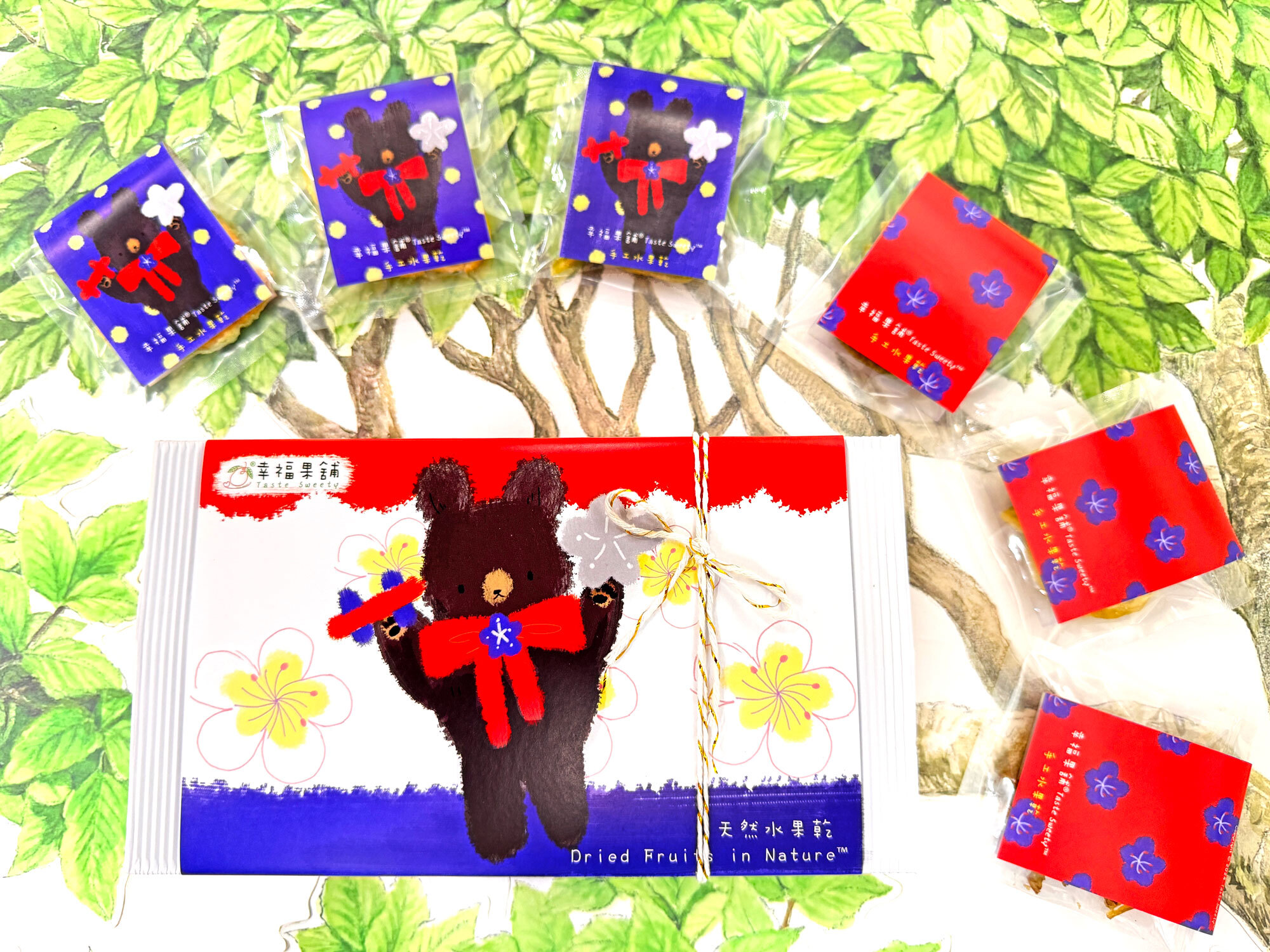 雙十梅花熊水果乾小禮盒8入