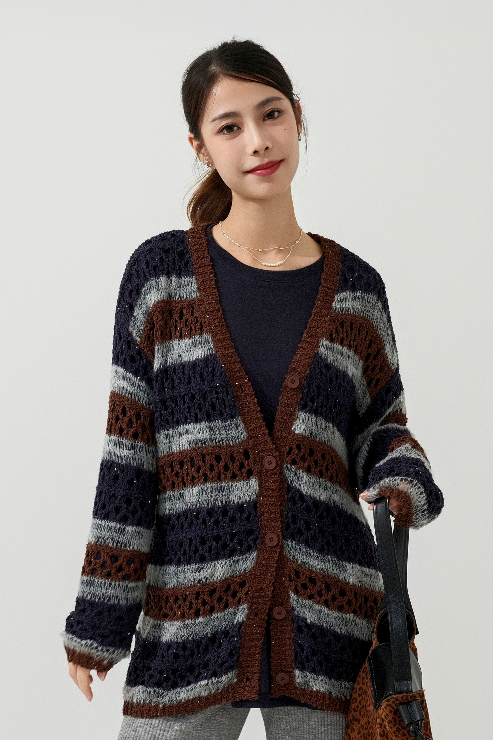 大通花間混珠片線cardigan (預購產品）