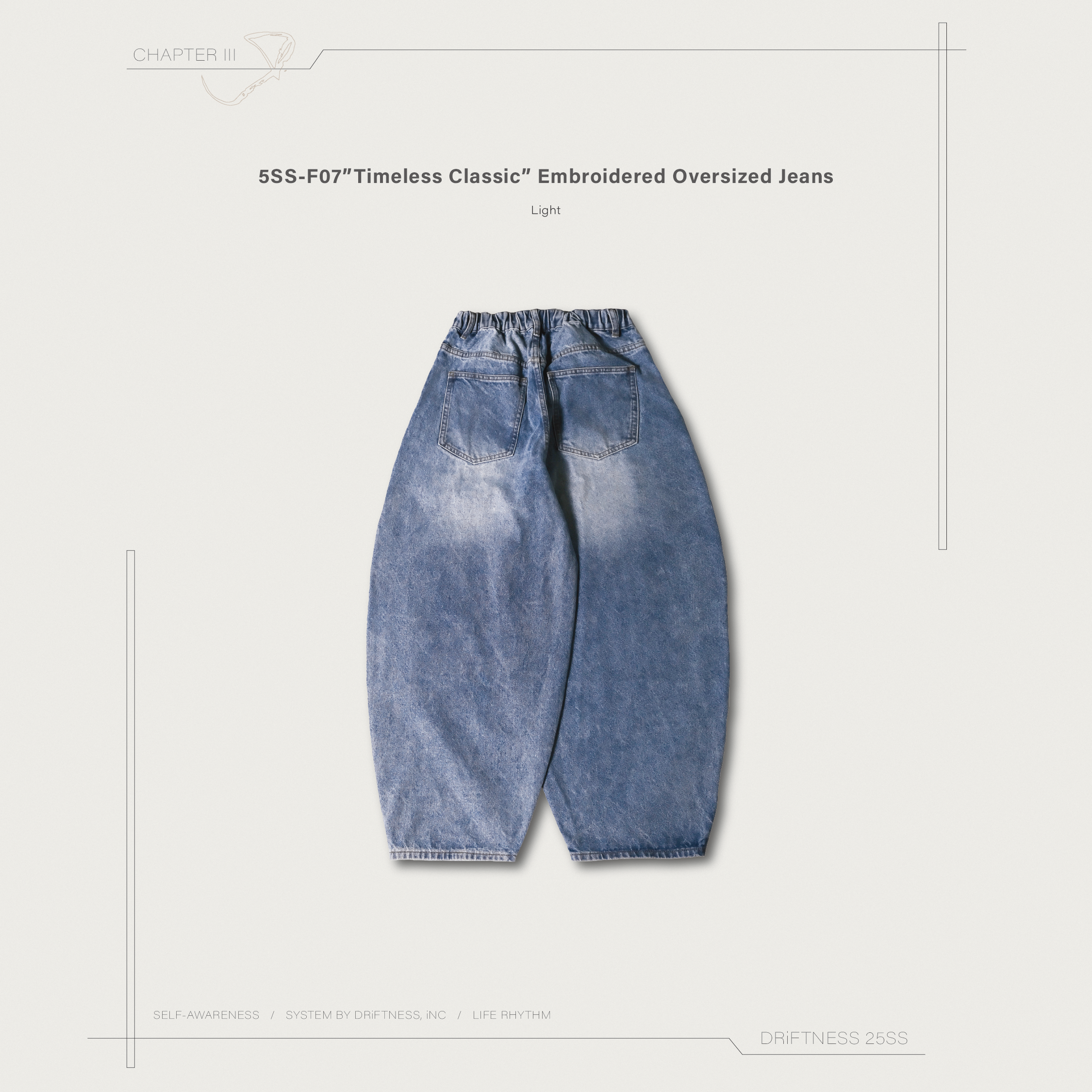 DRiFTNESS | 5AW-F01”Timeless Classic” 經典款廓形牛仔褲