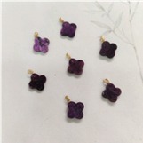 kkss2507169150  铜钱扣小四叶草吊坠  约12*1.8～3mm，克重约0.6g