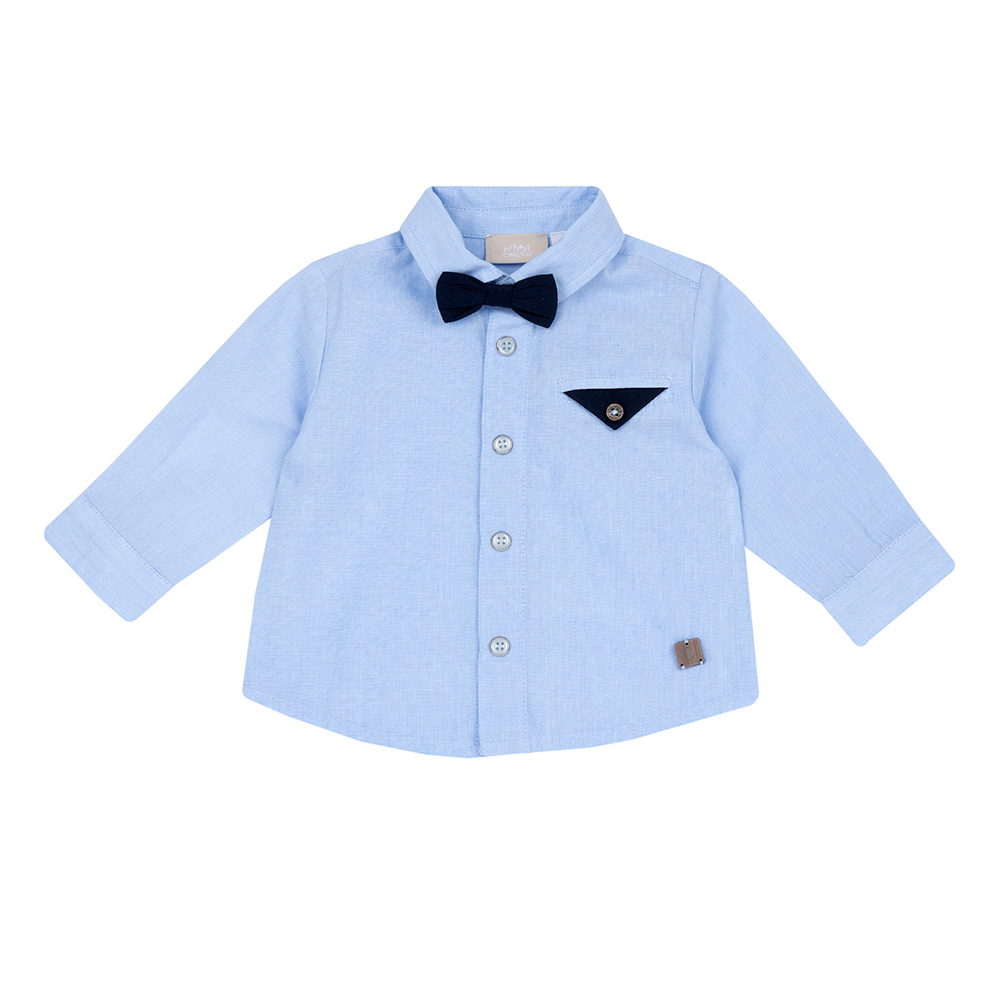 蘇格蘭皇家-附領結長袖襯衫