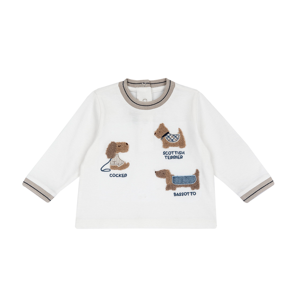蘇格蘭皇家-DOGGY毛巾繡長袖上衣
