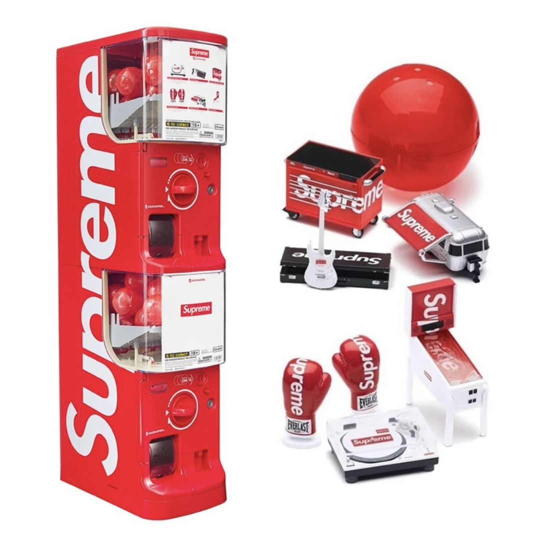 BANDAI x SUPREME 扭蛋 "隨機發貨" 盲抽 彈珠台/唱片機/拳擊手套/吉他/推車