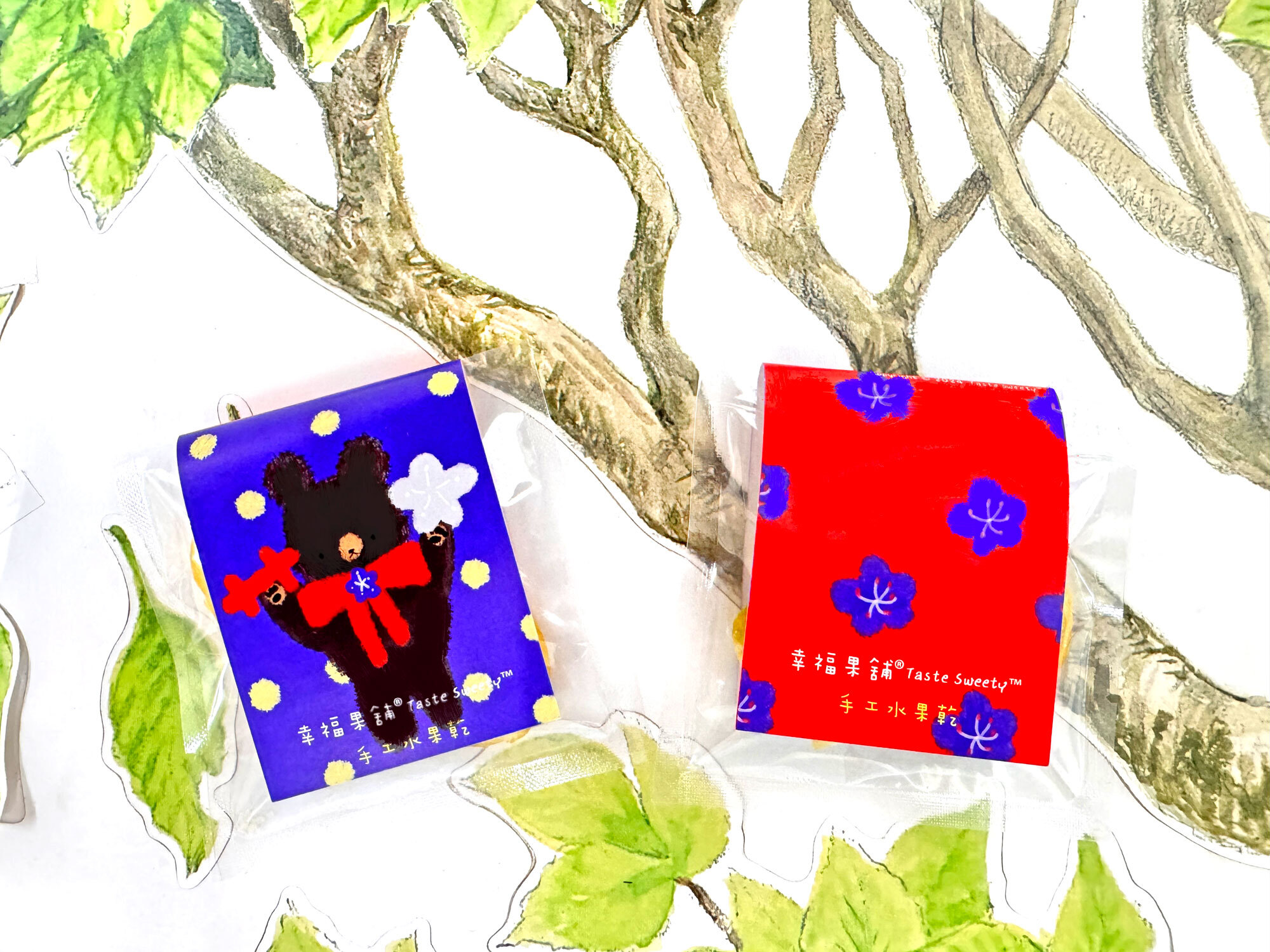 雙十梅花熊小果乾-可愛包