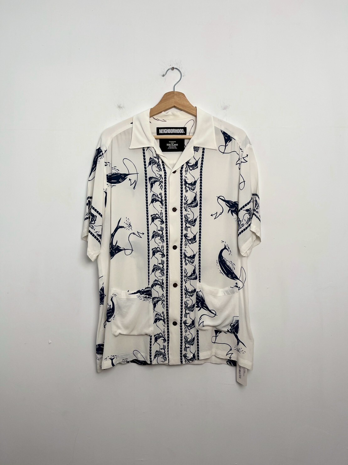NEIGHBORHOOD ALOHA . SWORDFISH / R-SHIRT . SS SIZE XL