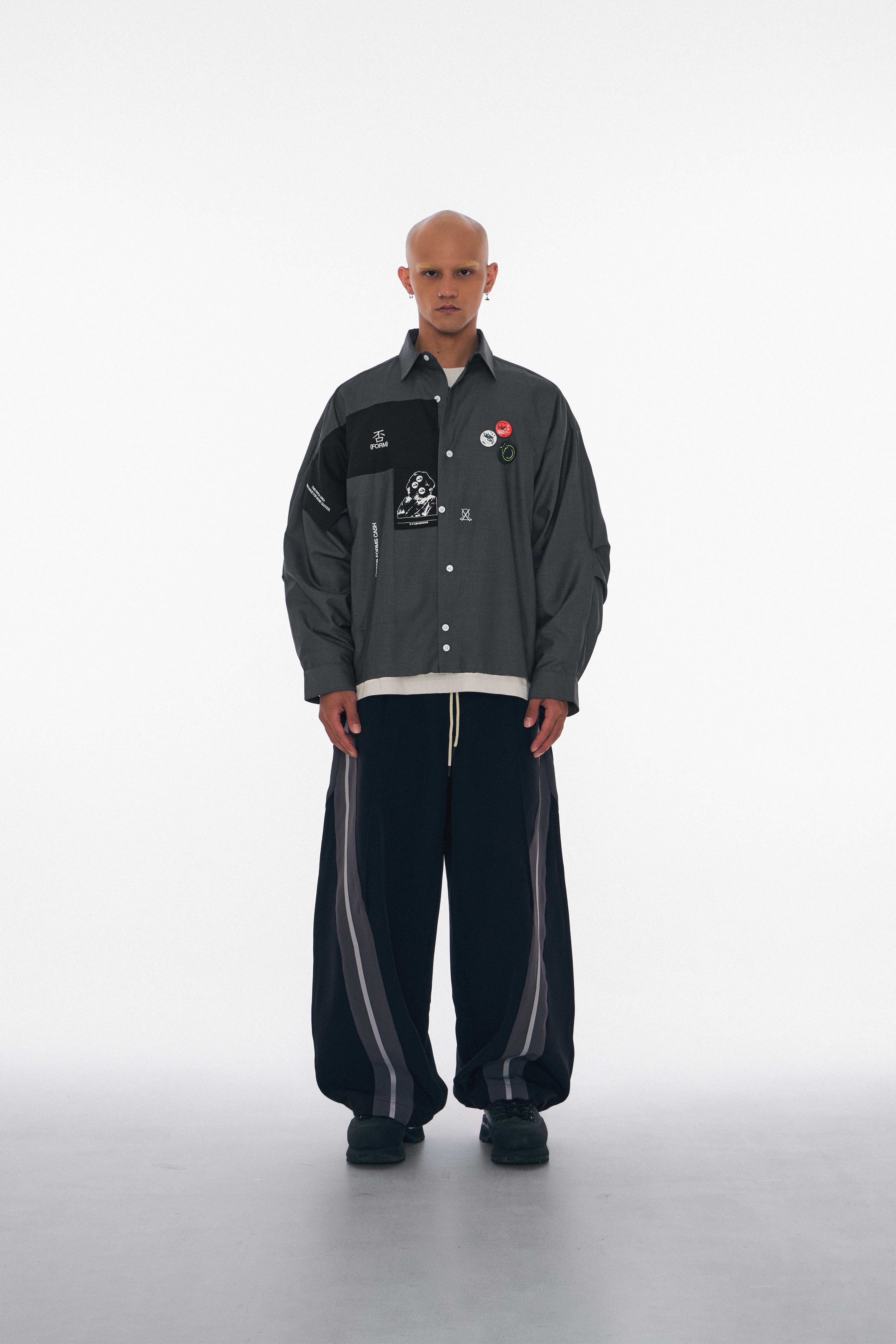 Wall of Sound - 3:20/“BURN” Anarchyy Cropped Shirt - Gray