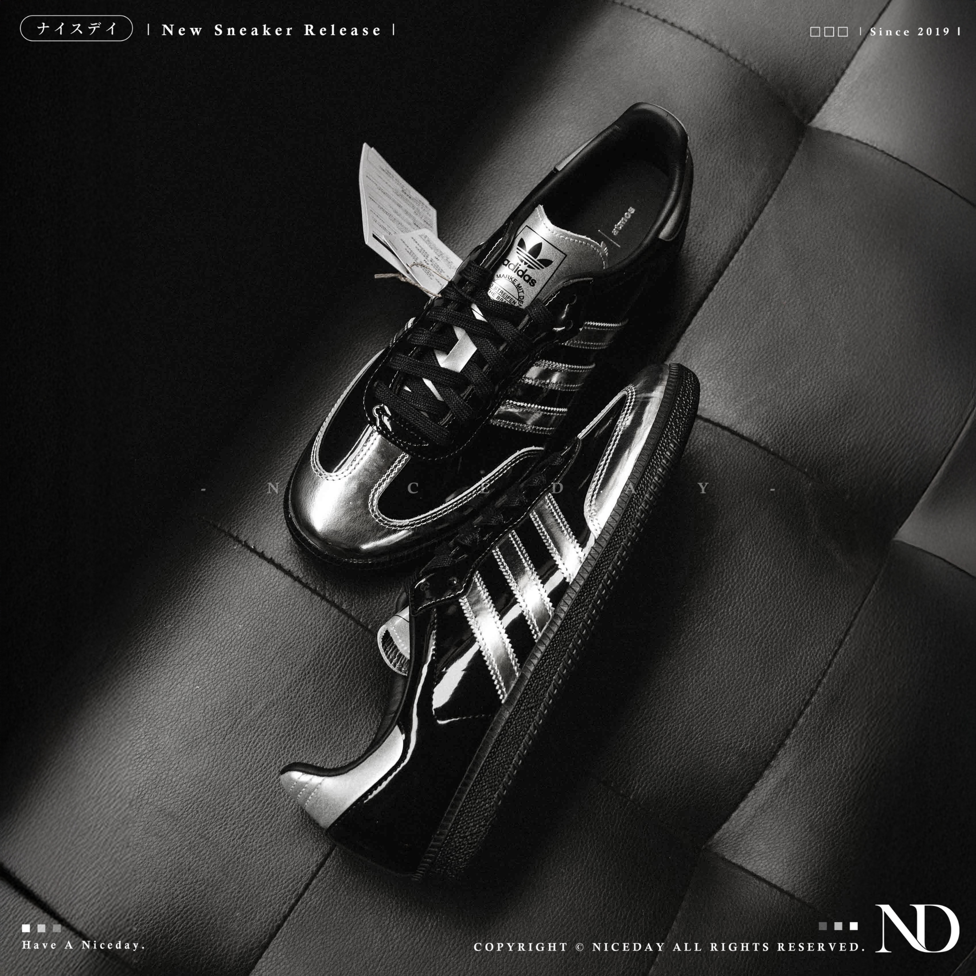NICEDAY 代購 Atmos x Adidas Originals Samba "Tuxedo" 聯名 黑銀 銀 IH3364