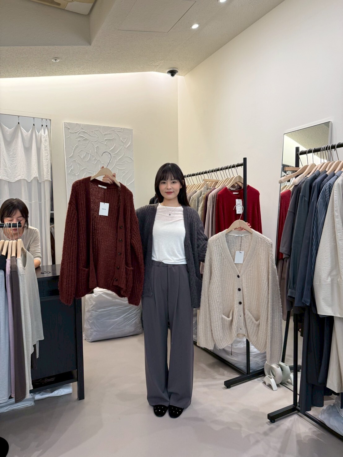 KN5007 寬鬆泡泡針織外套