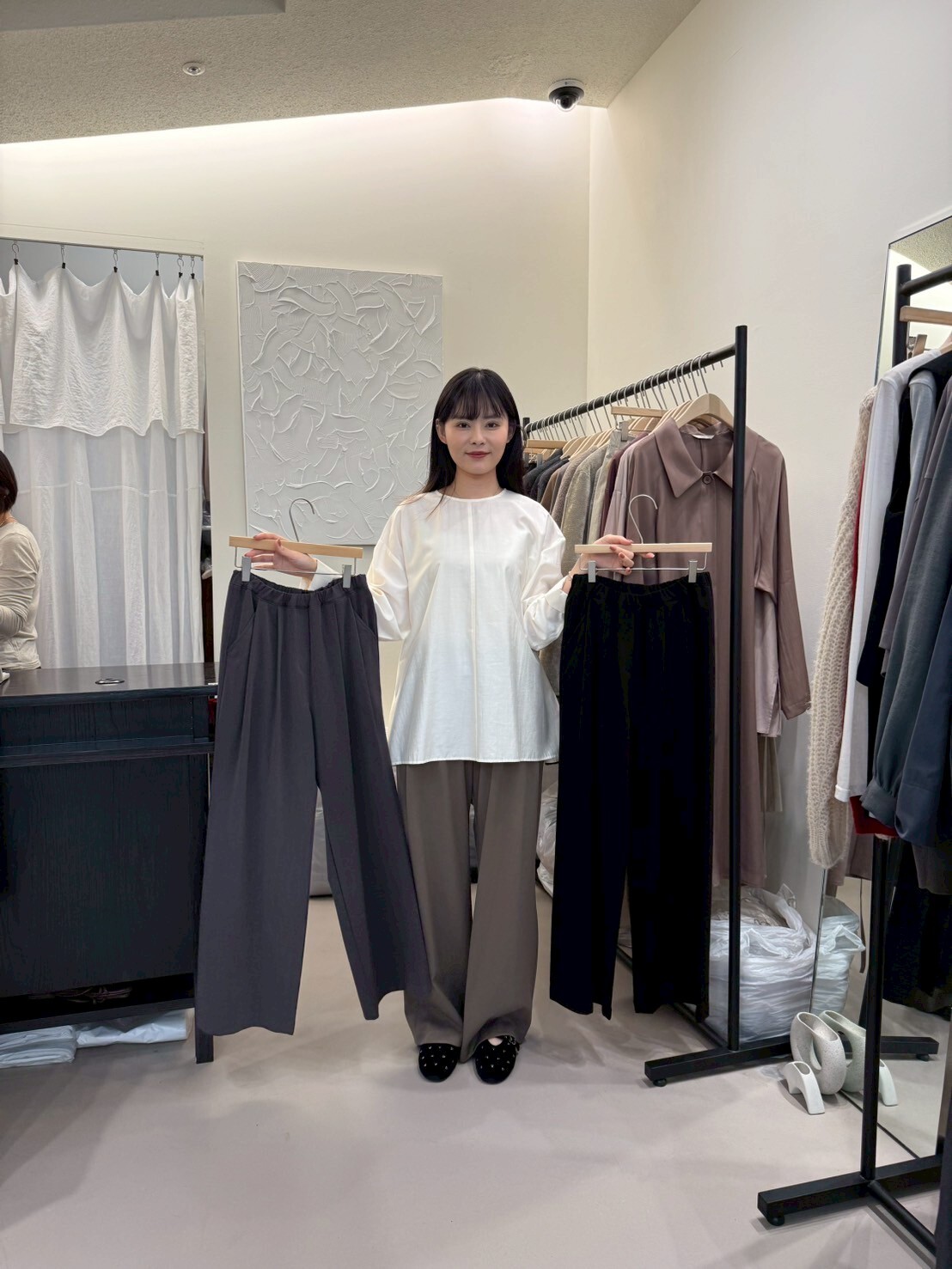 KN5004 全橡筋斜開口袋長褲