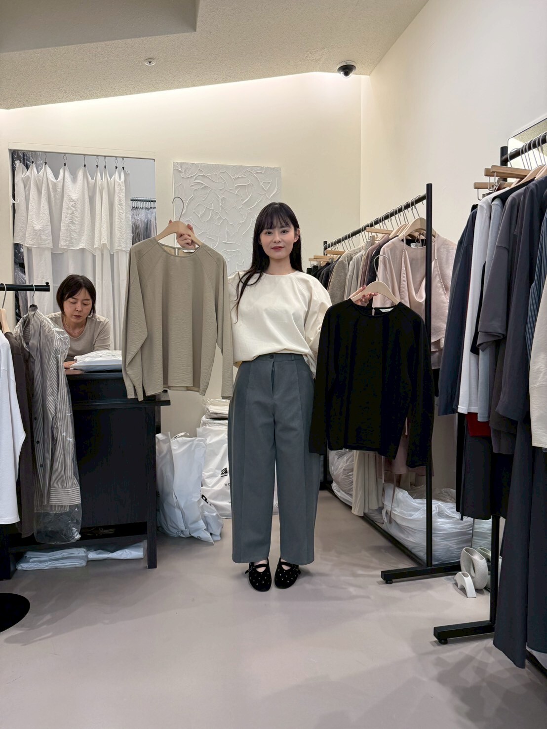 KN5022 插肩設計紋路上衣