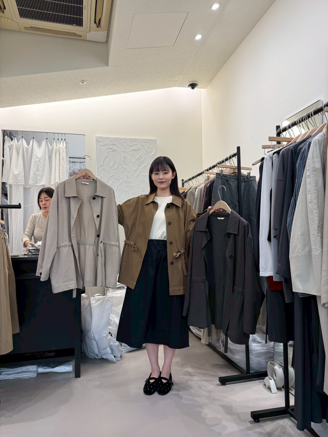 KN5029 抽繩束腰風衣外套