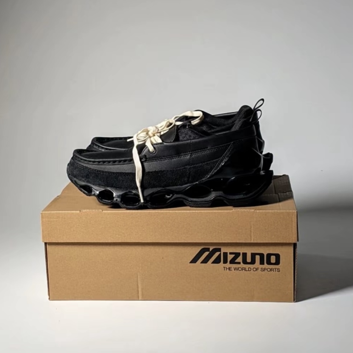 MIZUNO WAVE PROPHECY MOC 黑色 皮革 休閒鞋 D1GD230601