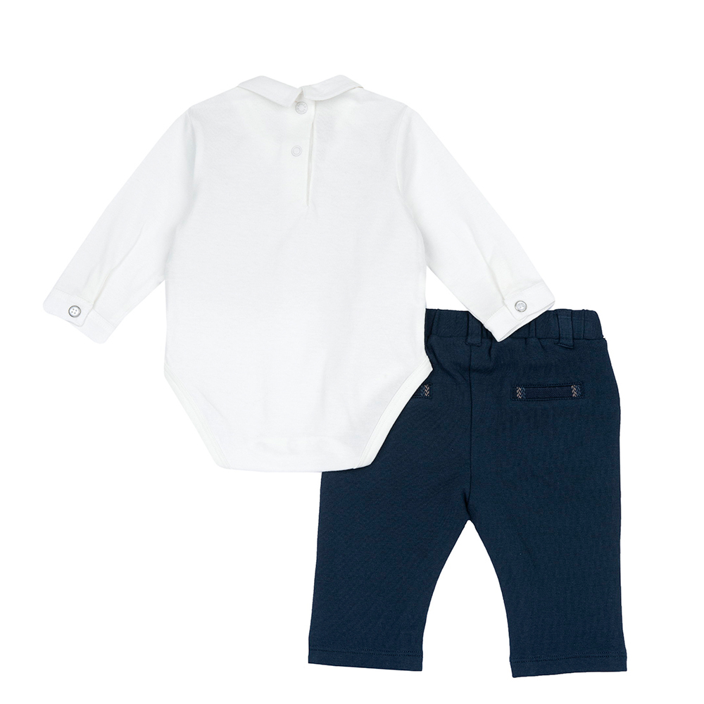 蘇格蘭皇家-大格紋背心假兩件式長袖套裝